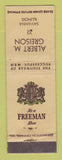 Matchbook Cover - Freeman Men's Shoes Albert Greison Savanna IL