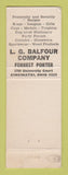 Matchbook Cover - Balfour Fraternity Sales Forrest Porter Cincinnati OH WEAR