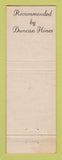 Matchbook Cover - AD Norton The Den Eria PA