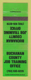 Matchbook Cover - Buchanan County Job Training Office VA GREEN