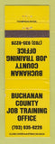 Matchbook Cover - Buchanan County Job Training Office VA YELLOW