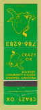Matchbook Cover - Crazy Ox Red River Community College Winnipeg MB WEAR