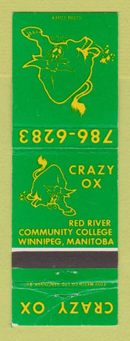 Matchbook Cover - Crazy Ox Red River Community College Winnipeg MB WEAR