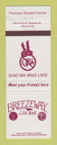 Matchbook Cover - Breezeway CSU Bar Thomson Student Centre Canada