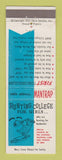 Matchbook Cover - Hunting College for Girls Joke Gag Tip Twinkle WEAR