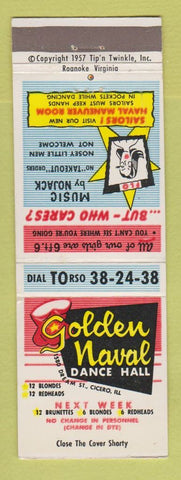 Matchbook Cover - Golden Naval Dance Hall Cicero IL Joke Gag Tip Twinkle