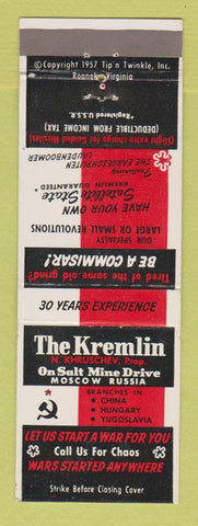 Matchbook Cover - The Kremlin Moscow Russia Khruschev Joke Gag Tip Twinkle
