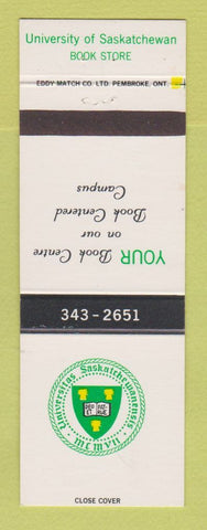 Matchbook Cover - University of Saskatchewan Book Store SK #2