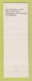 Matchbook Cover - University of Pennsylvania Faculty Club Philadelphia PA