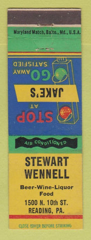 Matchbook Cover - Stewart Wennell Bar? Reading PA