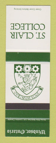 Matchbook Cover - St Clair College Windsor ON SAMPLE