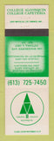 Matchbook Cover - Algonquin College Ottawa ON