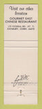 Matchbook Cover - Gourmet East Chinese Restaurant Ossining NY