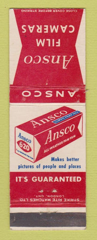 Matchbook Cover - Ansco Film Cameras