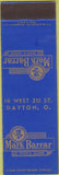 Matchbook Cover - Mark Barrar Men's Wear Dayton OH Midget
