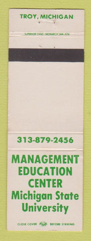 Matchbook Cover - Management Education Center Michigan State University Troy MI