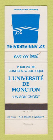 Matchbook Cover - L'Universite De Moncton NB