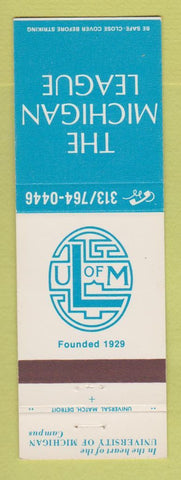 Matchbook Cover - The Michigan League Ann Arbor MI