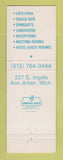 Matchbook Cover - The Michigan League Ann Arbor MI