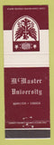 Matchbook Cover - McMaster University Hamilton ON