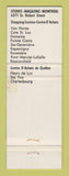 Matchbook Cover - Pas Un Pas Sans Bata Canada shoes Montreal QC WEAR