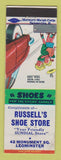Matchbook Cover - Russell's Shoe Store Leominster MA WEAR