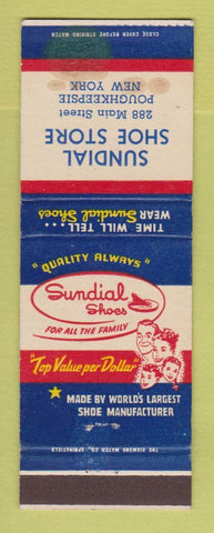 Matchbook Cover - Sundial Shoes Poughkeepsie NY STAINED WORN