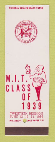 Matchbook Cover - MIT Class of 1939 Reunion 1959 SAMPLE