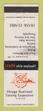 Matchbook Cover - Chicago Vocational Training Corp Frank Clarke Toronto ON WEAR