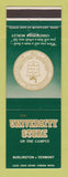 Matchbook Cover - University Store Burlington VT