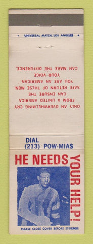 Matchbook Cover - POW MIA Help WEAR