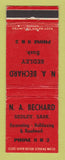 Matchbook Cover - NA Bechard Sedley SK Excavating