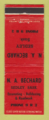 Matchbook Cover - NA Bechard Sedley SK Excavating