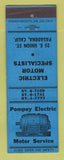 Matchbook Cover - Pompey Electric Motor Service Pasadena CA