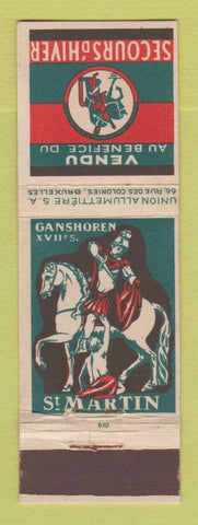 Matchbook Cover - Union Allumettiere Brussels Belgium Ganshoren St Martin