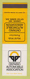 Matchbook Cover - Ontario Auto Association London ON SAMPLE