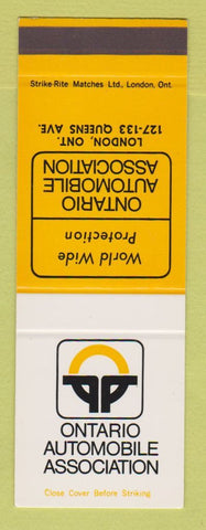 Matchbook Cover - Ontario Auto Association London ON SAMPLE