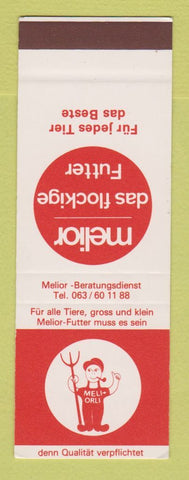 Matchbook Cover - Melior Das Flockige Futter Switzerland SAMPLE