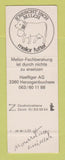 Matchbook Cover - Melior Das Flockige Futter Switzerland SAMPLE