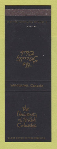 Matchbook Cover - University of British Columbia Vancouver BC WEAR