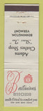 Matchbook Cover - Bostonian Men's Shoes Adams Bennington VT