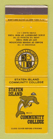 Matchbook Cover - Staten Island Community College NY