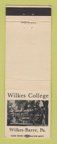 Matchbook Cover - Wilkes College Wilkes Barre PA WEAR