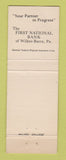 Matchbook Cover - Wilkes College Wilkes Barre PA WEAR