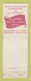 Matchbook Cover - Bloomsburg State College PA WORN