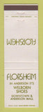 Matchbook Cover - Florsheim Shoes Welborn Anderson IN?