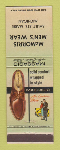 Matchbook Cover - Massagic Shoes McMorris Sault Ste Marie MI WEAR