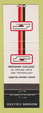 Matchbook Cover - Mohawk College Hamilton ON