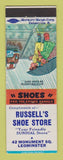 Matchbook Cover - Russell's Shoe Store Leominster MA