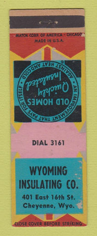 Matchbook Cover - Wyoming Insulating Cheyenne WY WORN